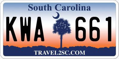 SC license plate KWA661
