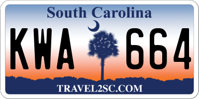 SC license plate KWA664