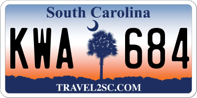 SC license plate KWA684