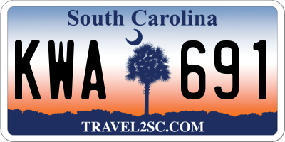 SC license plate KWA691