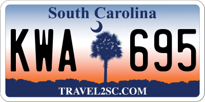 SC license plate KWA695