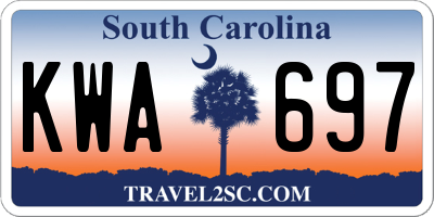SC license plate KWA697