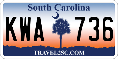 SC license plate KWA736