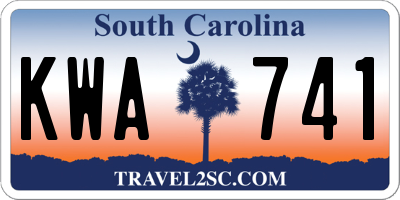 SC license plate KWA741