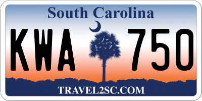 SC license plate KWA750