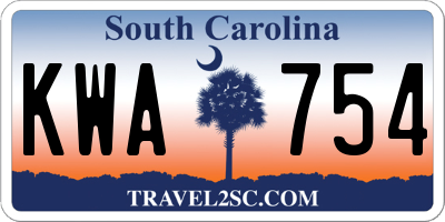SC license plate KWA754