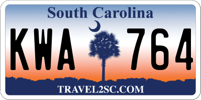 SC license plate KWA764