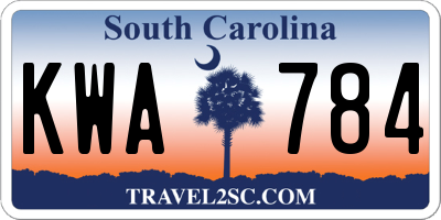 SC license plate KWA784