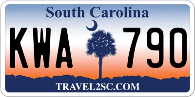 SC license plate KWA790