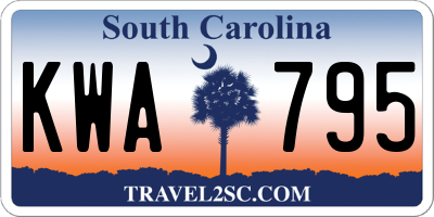 SC license plate KWA795