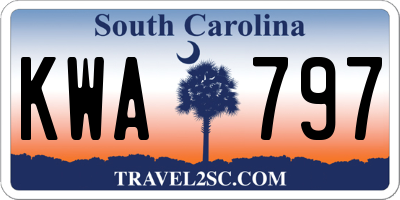 SC license plate KWA797
