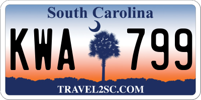 SC license plate KWA799