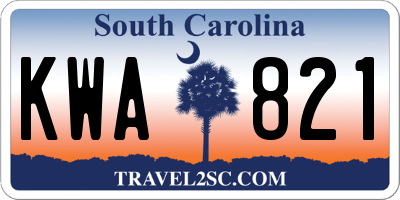 SC license plate KWA821