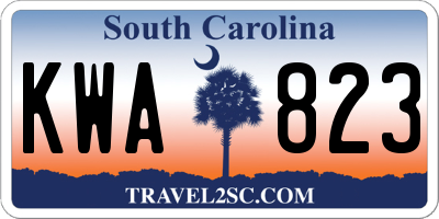 SC license plate KWA823