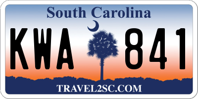 SC license plate KWA841