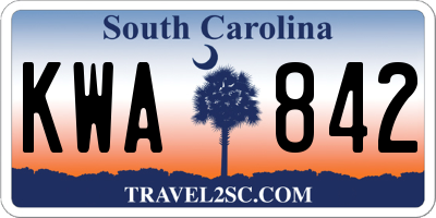 SC license plate KWA842
