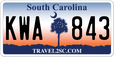 SC license plate KWA843