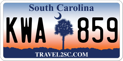 SC license plate KWA859