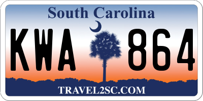 SC license plate KWA864