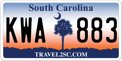 SC license plate KWA883