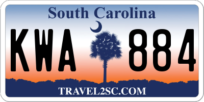 SC license plate KWA884