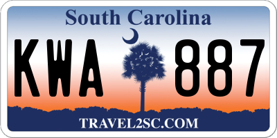 SC license plate KWA887