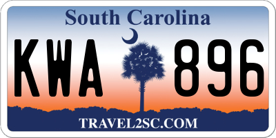 SC license plate KWA896