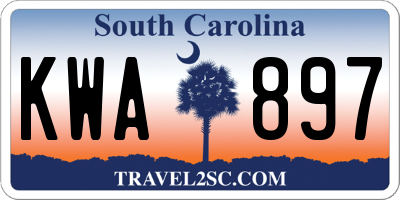 SC license plate KWA897