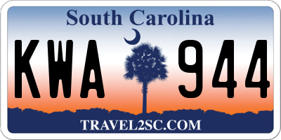 SC license plate KWA944