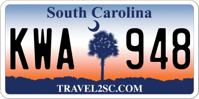 SC license plate KWA948