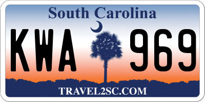SC license plate KWA969