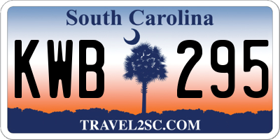 SC license plate KWB295