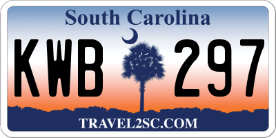 SC license plate KWB297