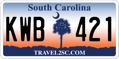 SC license plate KWB421