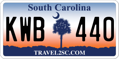 SC license plate KWB440
