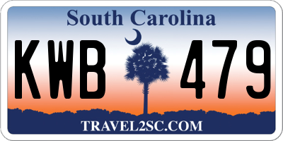 SC license plate KWB479