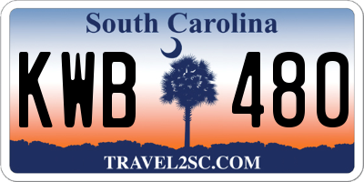 SC license plate KWB480