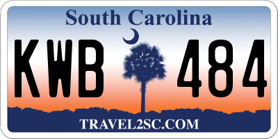SC license plate KWB484