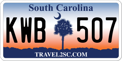 SC license plate KWB507