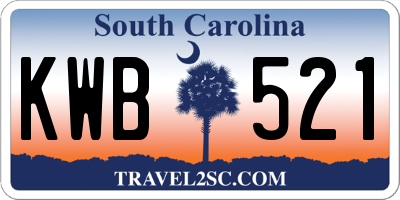 SC license plate KWB521