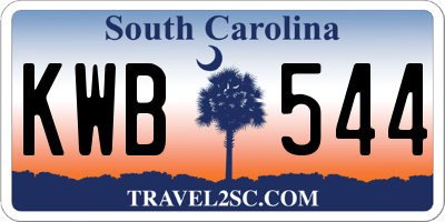 SC license plate KWB544