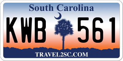SC license plate KWB561