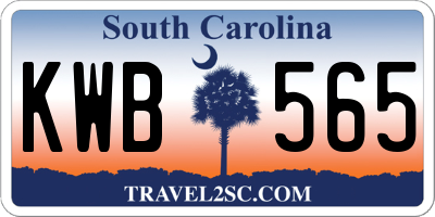 SC license plate KWB565