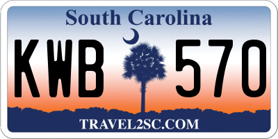 SC license plate KWB570
