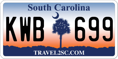 SC license plate KWB699