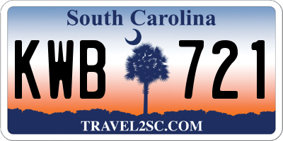 SC license plate KWB721