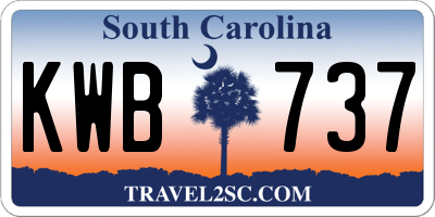 SC license plate KWB737