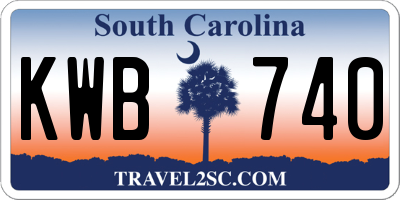 SC license plate KWB740
