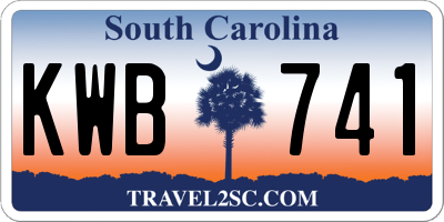 SC license plate KWB741