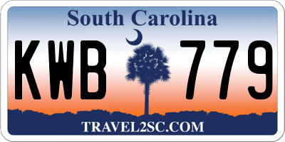 SC license plate KWB779
